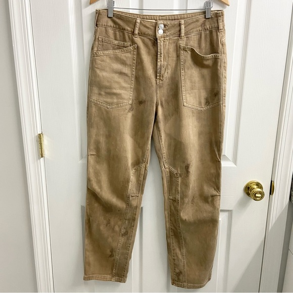 Pilcro Anthropologie Wanderer Relaxed Jeans Bronze Tan Size 29 - Picture 2 of 11